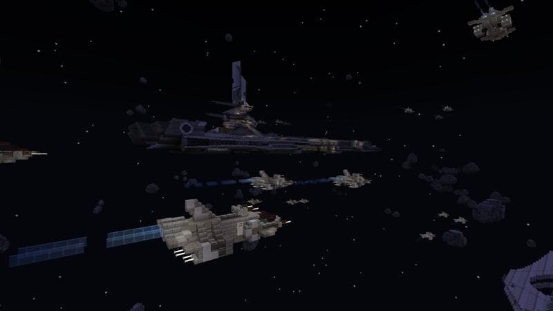 Lucky Skyblock Spaceship