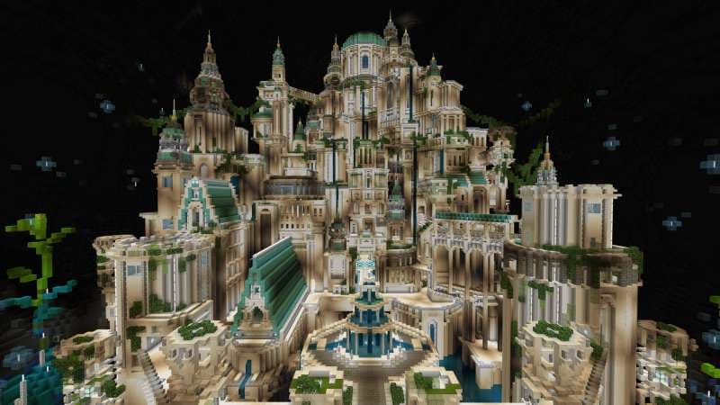 A Castle Laying Underwater
