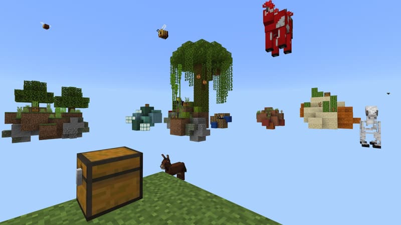 Skyblock Raining Mobs