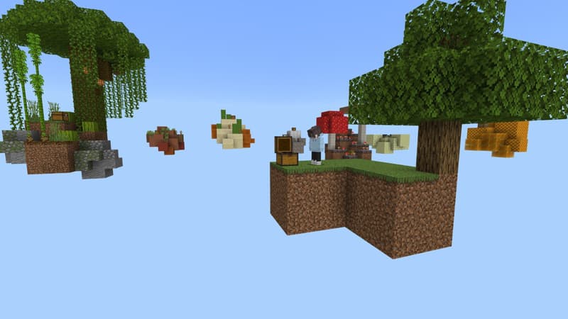 Skyblock Raining Mobs