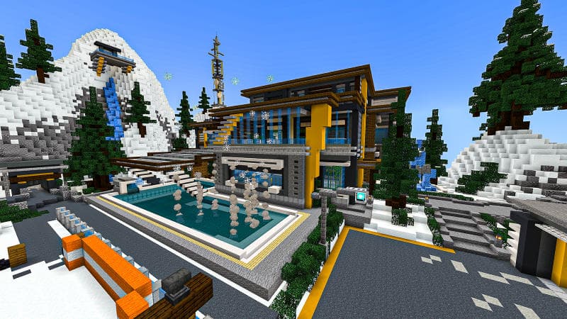 Winter Billionaire Mansion